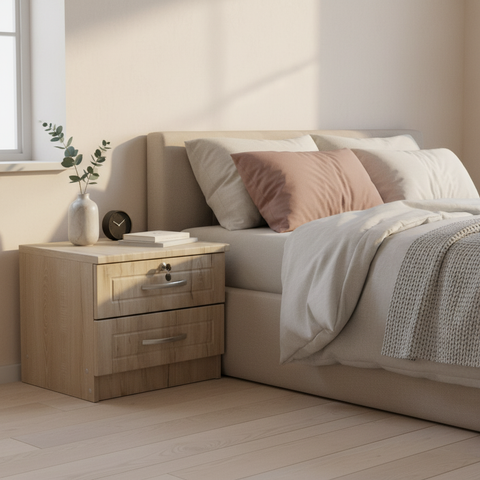Wooden Night Stand | Bedside Table for UAE Homes | IH 7308
