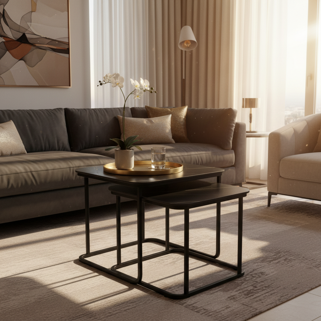 Coffee Table Set (1+1) | IH 516 | Premium Office & Living Room Table UAE