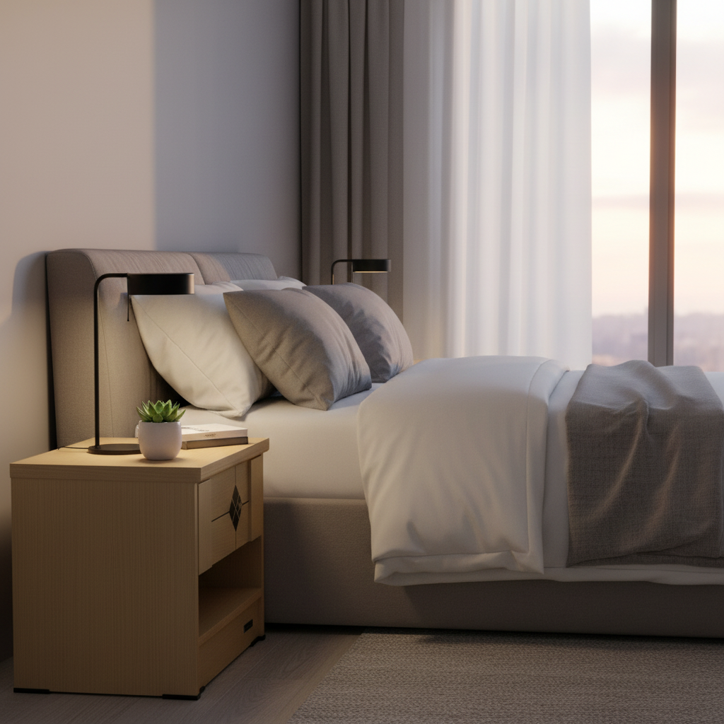 Beech Night Stand | Bedside Table for Bedroom – Infini Homes UAE