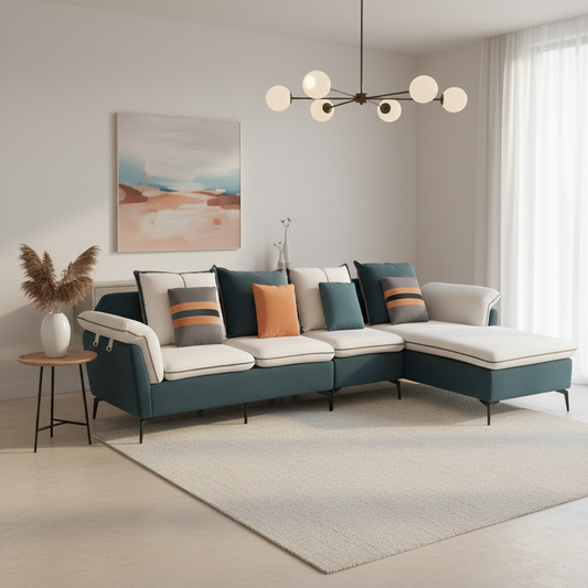 L-Shape Sofa Set IH CS 1101 | Premium Fabric Sectional Sofa UAE