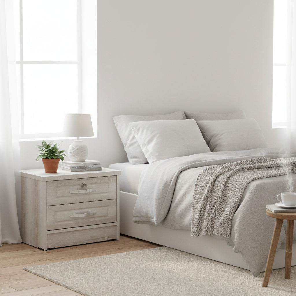 Wooden Night Stand IH 7308-N | Bedside Table UAE