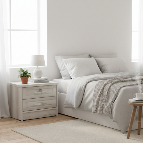 Wooden Night Stand IH 7308-N | Bedside Table UAE