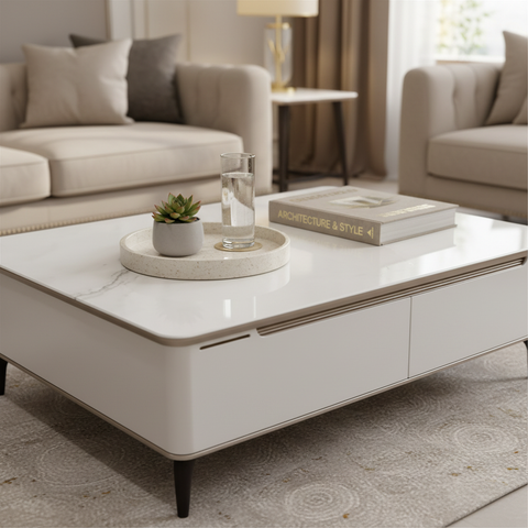 Ceramic Top High Gloss Center Table | IH E07-17 | 130×65×50 cm