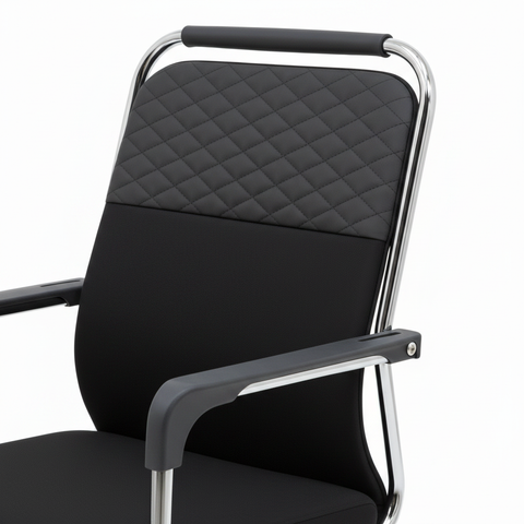 Mesh Back Detail – Visitor Chair Chrome Frame | Ergonomic Office Chair UAE