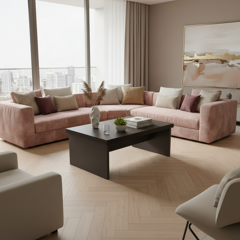 Center Table IH 1060 | Coffee & Grey | 100×60×45 cm
