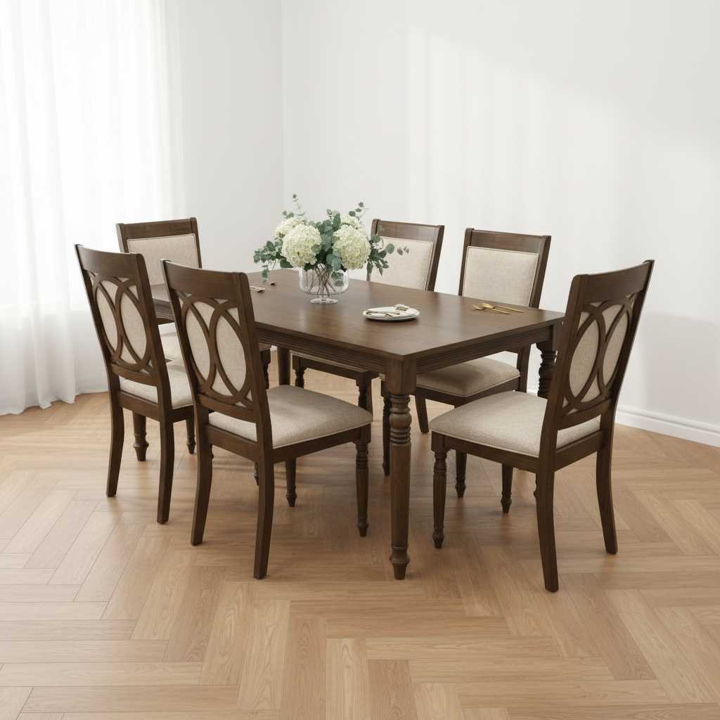 Dining Table Set IH 3846 (1+6) | 7-Piece Dining Furniture UAE
