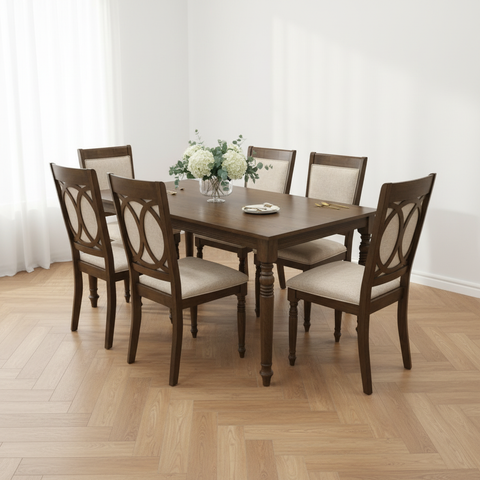 Dining Table Set IH 3846 (1+6) | 7-Piece Dining Furniture UAE