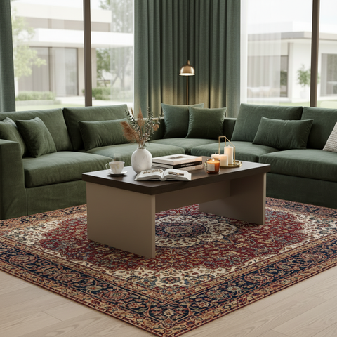 Center Table IH 1060 | Premium Coffee Table 100×60×45 cm – Coffee & Beige