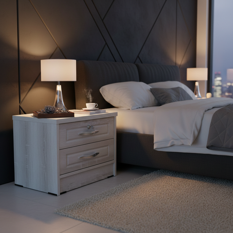 Wooden Night Stand IH 7308-N | Bedside Table UAE