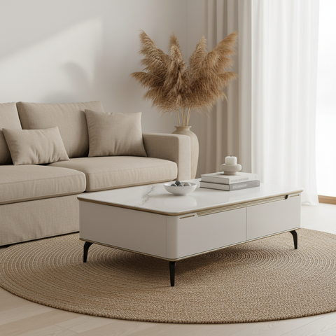 Ceramic Top High Gloss Center Table | IH E07-17 | 130×65×50 cm