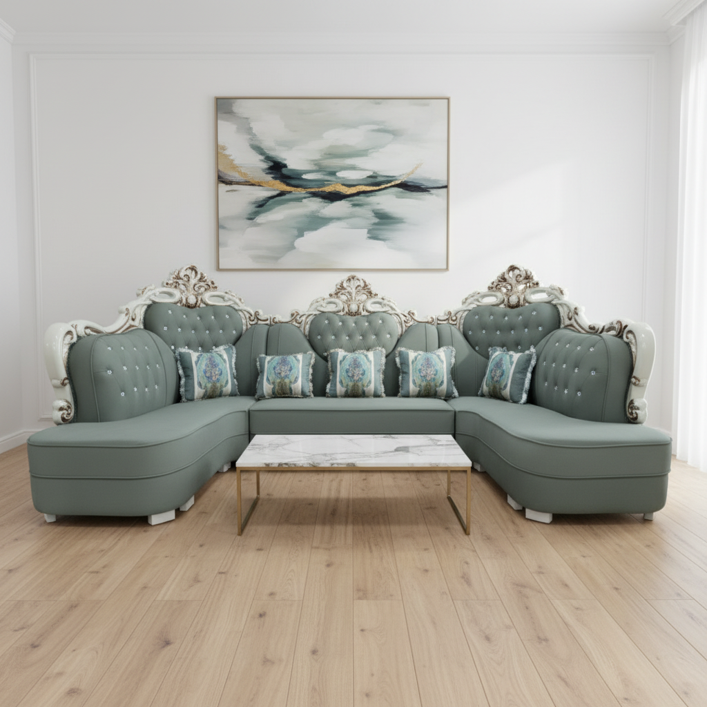 PU Classic Sofa IH-8761 | Premium Leather-Look Sofa UAE