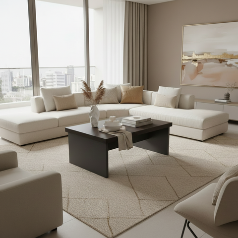 Center Table IH 1060 | Coffee & Grey | 100×60×45 cm
