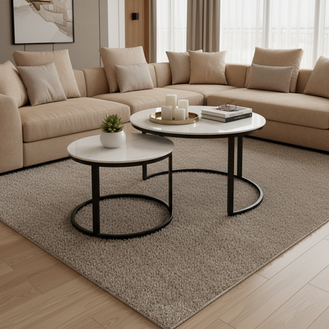 COFFEE TABLE (1+1), IH-6 | Sintered Stone | 70x70 & 50x50 cm