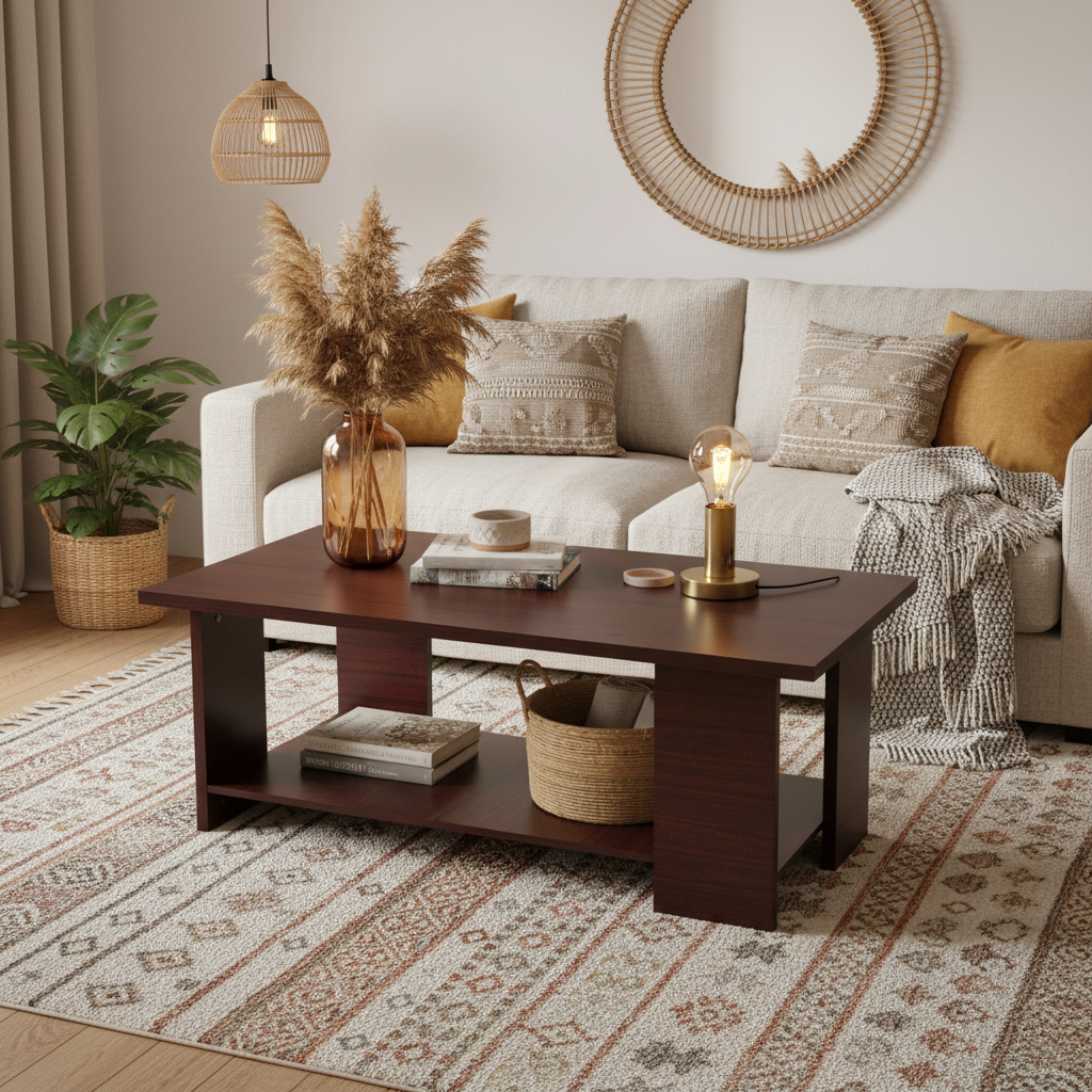 Coffee Table IH 4120 | Mahogany 120×60×45 cm – INFINI HOMES UAE