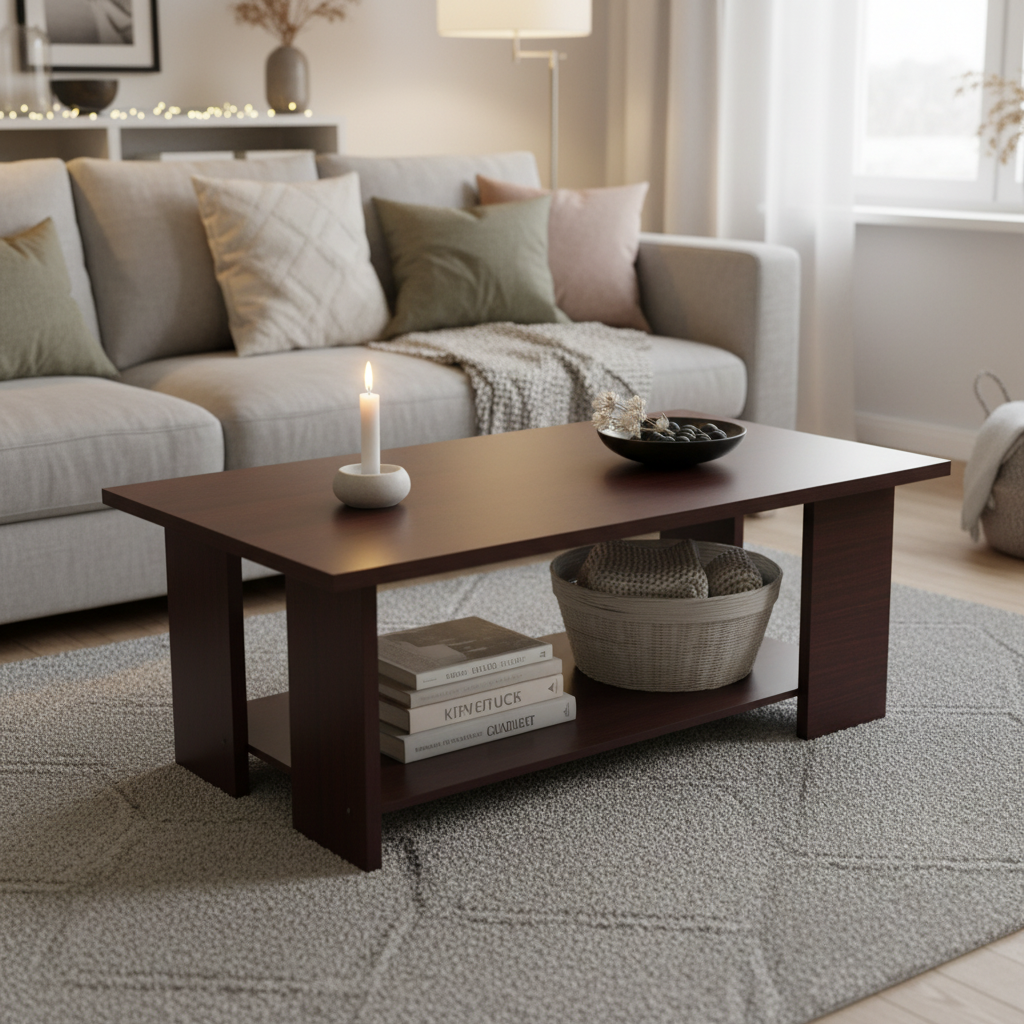 Coffee Table IH 4120 | Mahogany 120×60×45 cm – INFINI HOMES UAE
