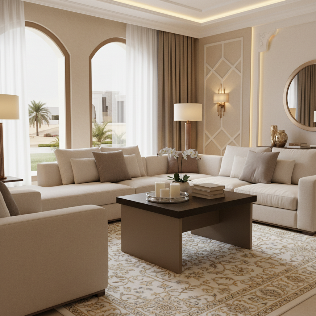 Center Table IH 6060 | Coffee & Beige | 60x60x45 cm