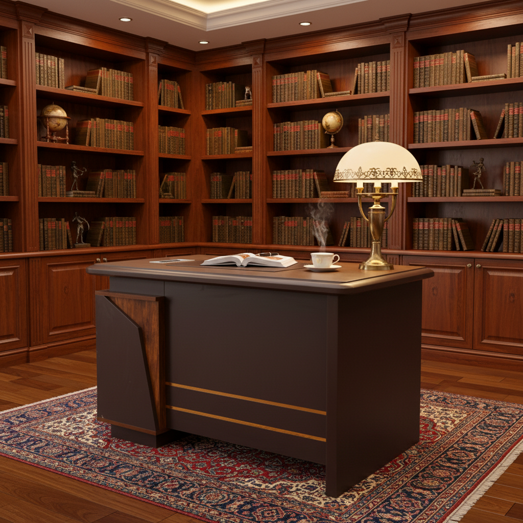 IH 234-1.2M Golden Oak Brown Office Table | 120cm Work Desk UAE