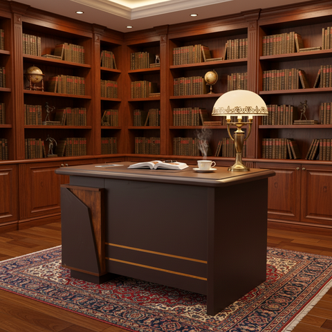IH 234-1.2M Golden Oak Brown Office Table | 120cm Work Desk UAE
