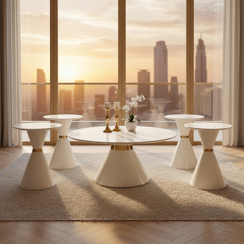 Sintered Stone Coffee Table IH 087 | 80×80 & 50×50 cm | INFINI HOMES UAE