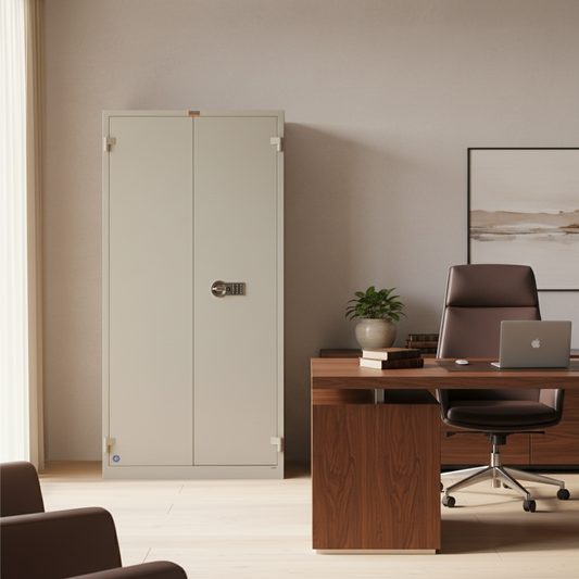 Valberg BM 1993 EL Fire-Resistant Cabinet Safe – Grey, Digital Lock System