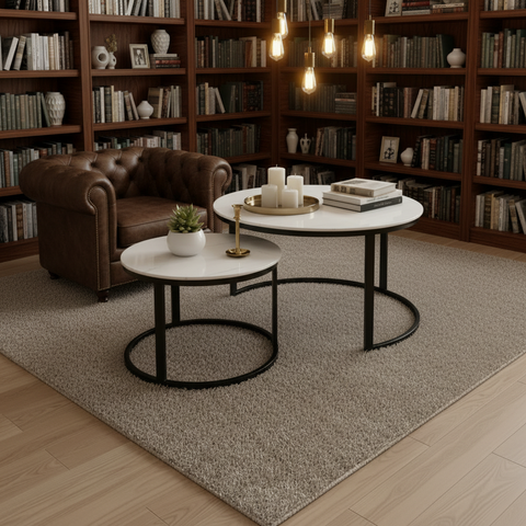 COFFEE TABLE (1+1), IH-6 | Sintered Stone | 70x70 & 50x50 cm