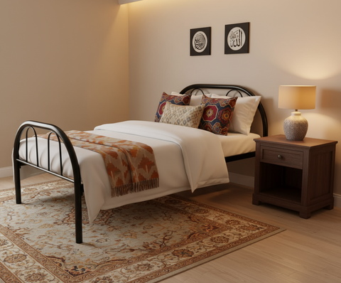 Premium Steel Single Bed Frame UAE | INFINI HOMES Metal Bed Dubai Abu Dhabi