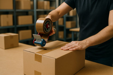 BOPP Packing Tape Brown 48mm x 66m - Heavy Duty Adhesive Tape UAE | Shipping Carton Sealing Tape Dubai