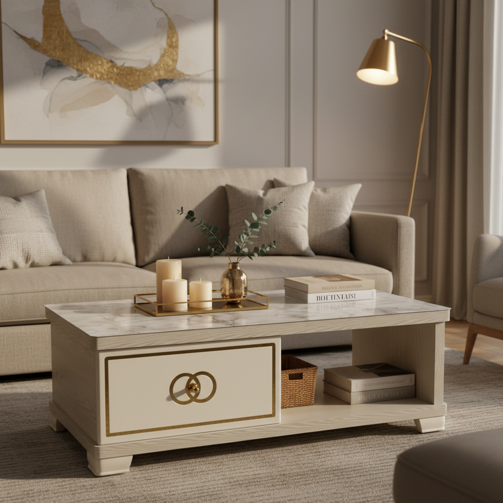Glossy Center Table IH CT172 | Premium Coffee Table in UAE