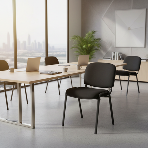 Visitor Chair Black IH 7699 BLK | Premium Office Seating UAE