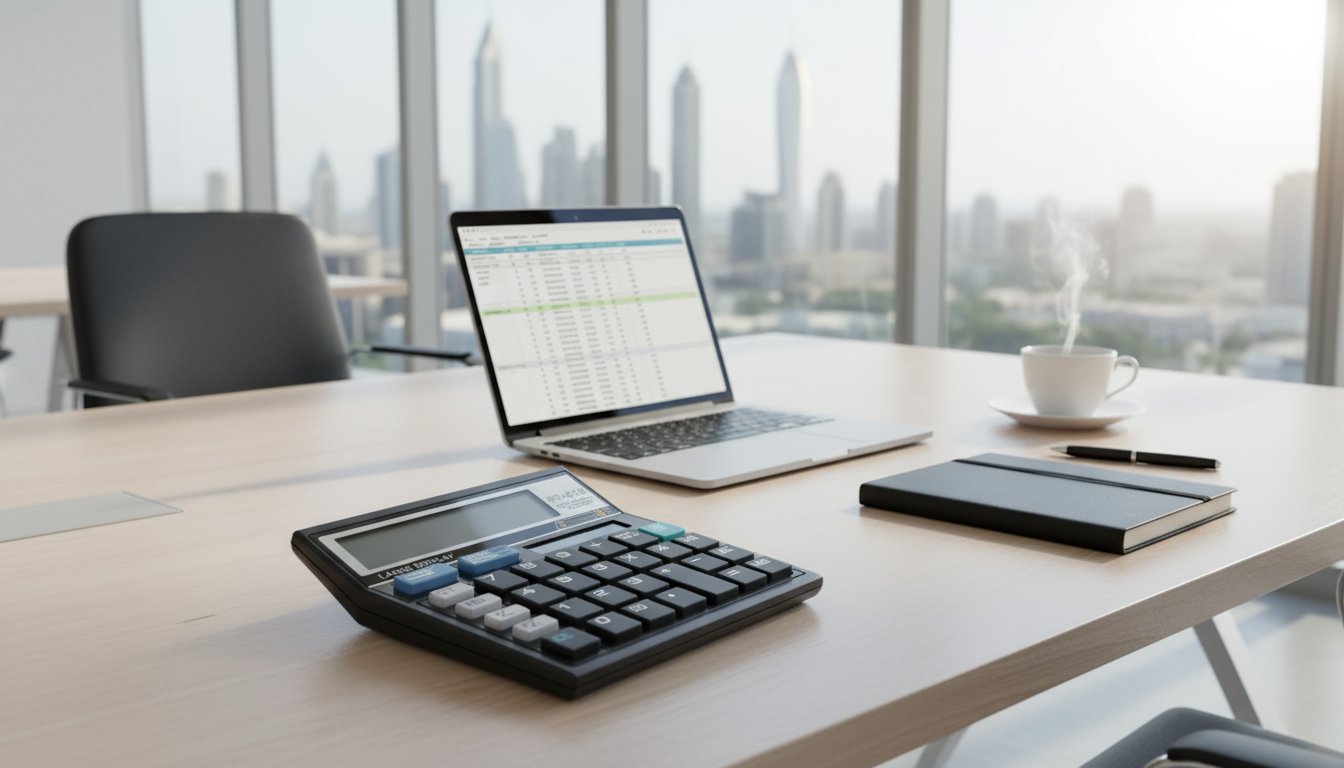Desktop Calculator 12 Digit Large Display - Office Calculator Dubai UAE | Check & Correct Function