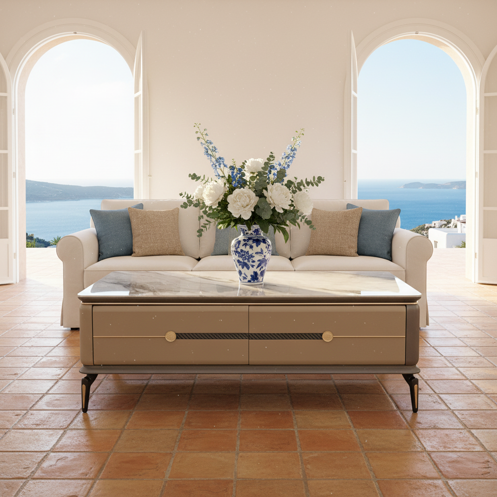 Ceramic Top High Gloss Center Table | IH CT B2-13 | INFINI HOMES UAE