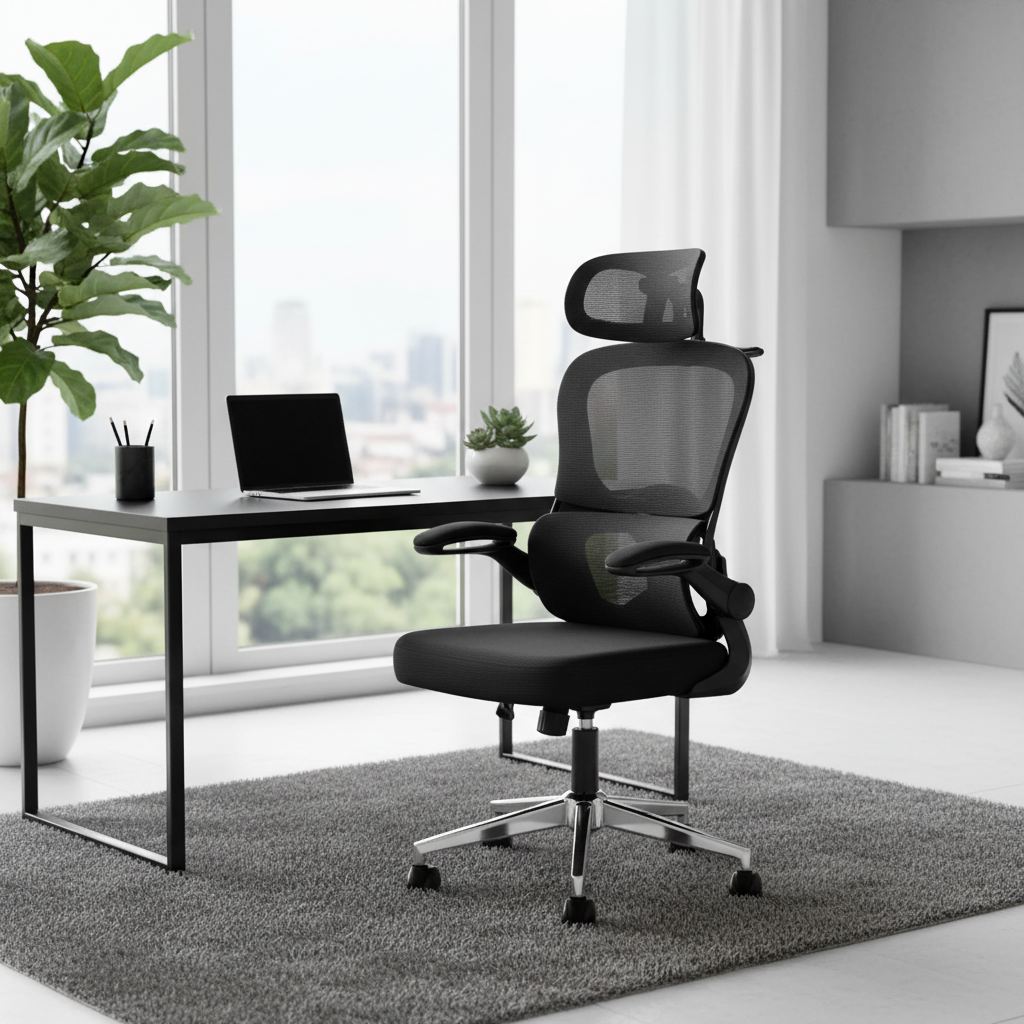 Ergonomic Office Chair IH 6038 | Premium Black Executive Chair UAE