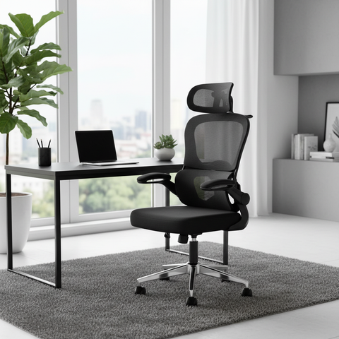 Ergonomic Office Chair IH 6038 | Premium Black Executive Chair UAE