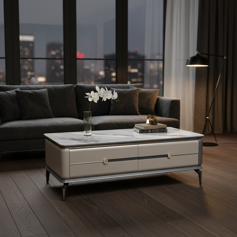 Ceramic Top High Gloss Center Table | IH CT B2-13 | INFINI HOMES UAE