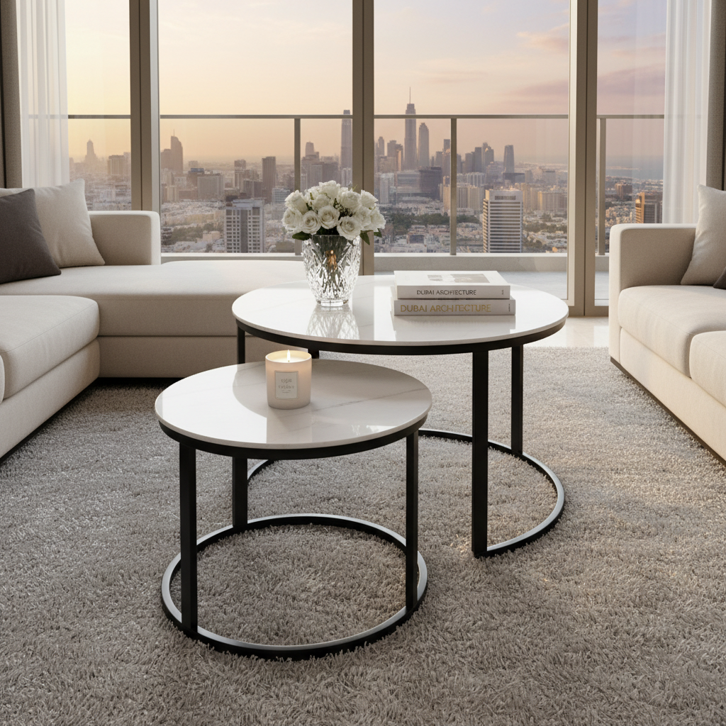 COFFEE TABLE (1+1), IH-6 | Sintered Stone | 70x70 & 50x50 cm