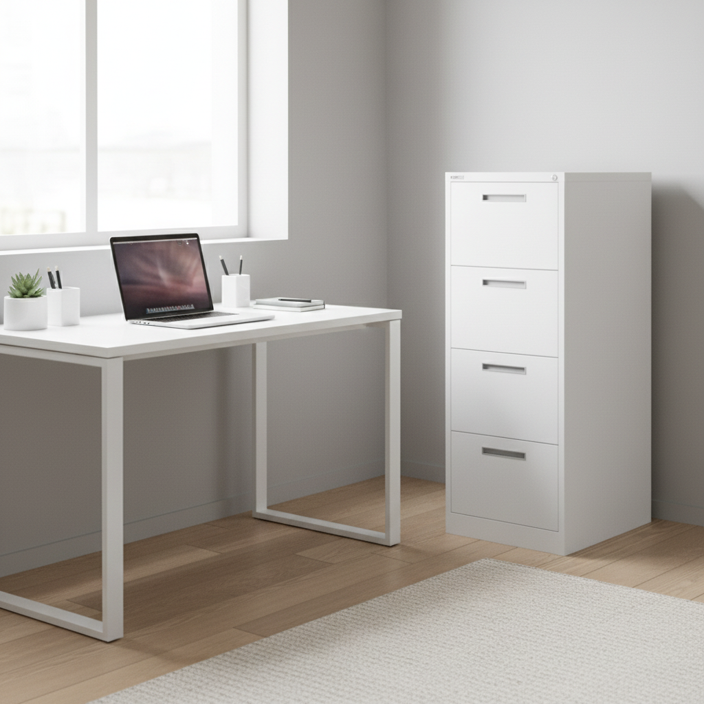 GO Vertical Filing Cabinet 4 Drawer | Steel Office Storage UAE – Model GO-VFC-4D
