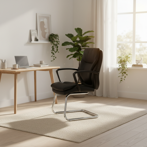 Heavy Duty Visitors Chair | SENOR VC | Chrome Cantilever Base | UAE