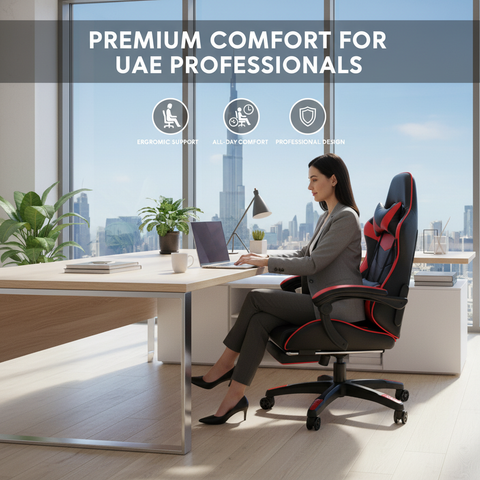 Sport Gaming Chair Black & Red | Ergonomic Office Chair UAE