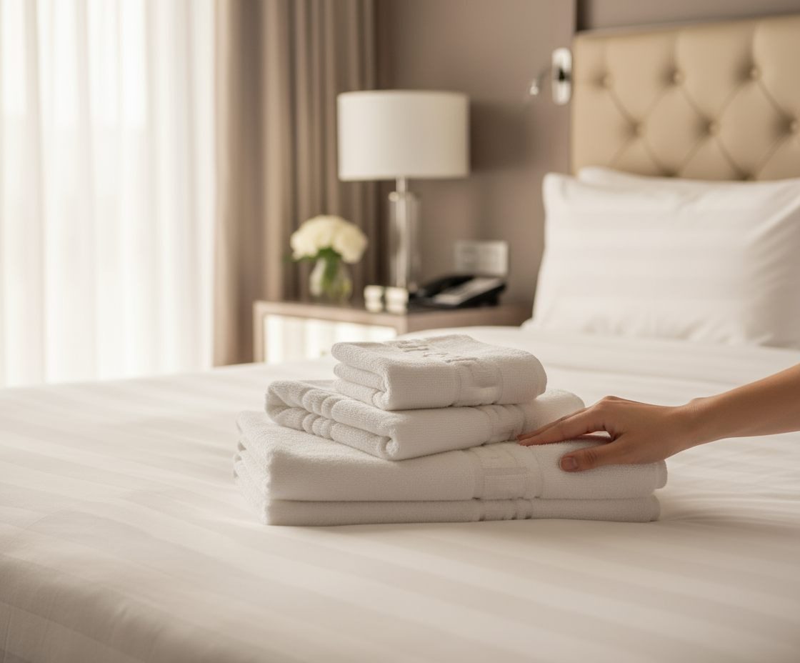 INFINI HOMES Magnolia White Luxury Bath Towel Set - Premium 600 GSM Cotton Hotel Quality