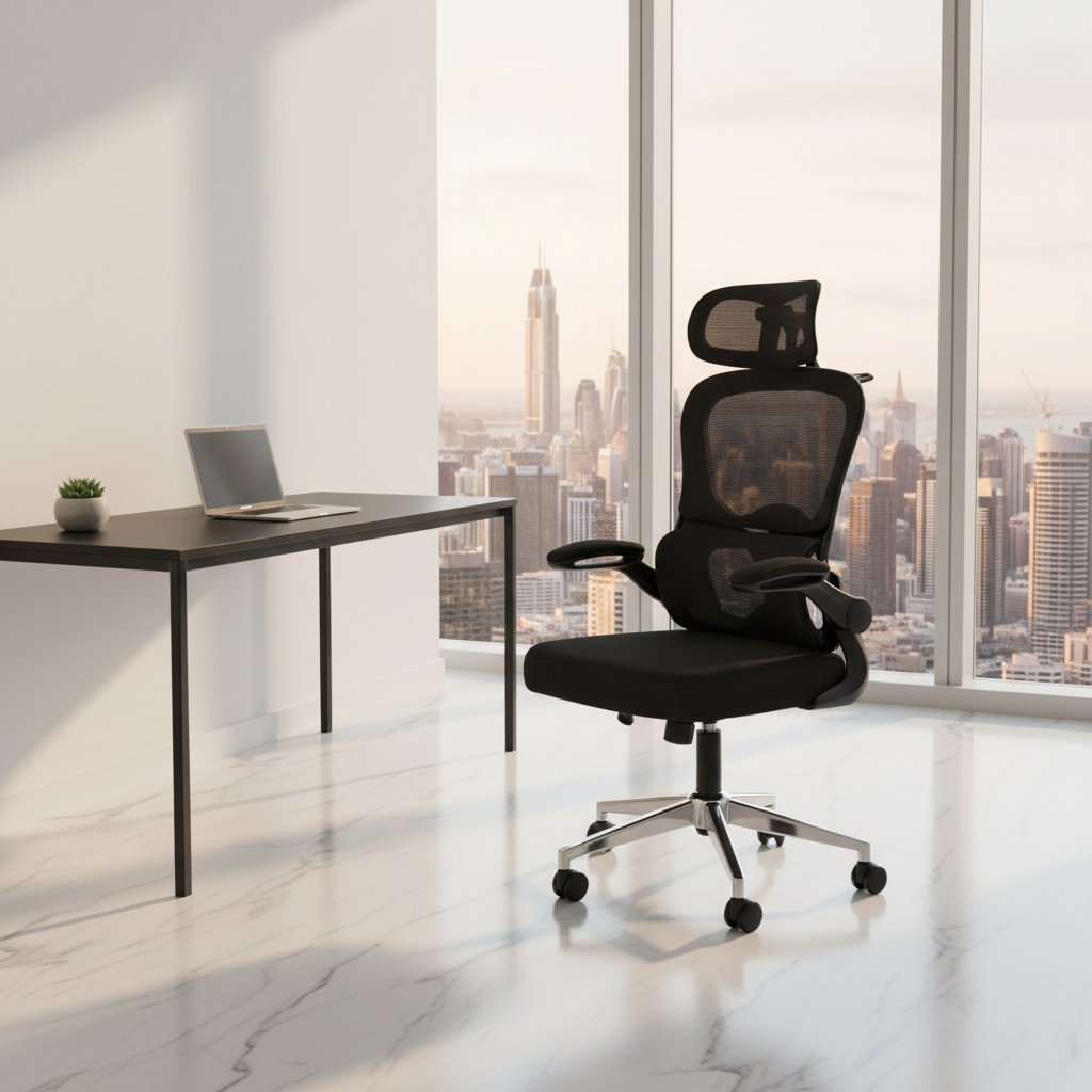 Ergonomic Office Chair IH 6038 | Premium Black Executive Chair UAE