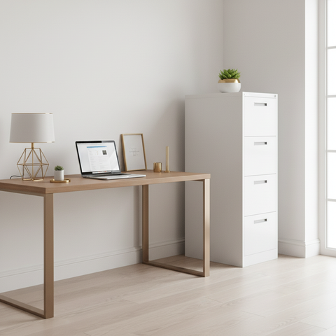 GO Vertical Filing Cabinet 4 Drawer | Steel Office Storage UAE – Model GO-VFC-4D