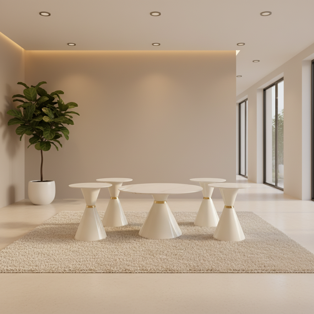 Sintered Stone Coffee Table IH 087 | 80×80 & 50×50 cm | INFINI HOMES UAE