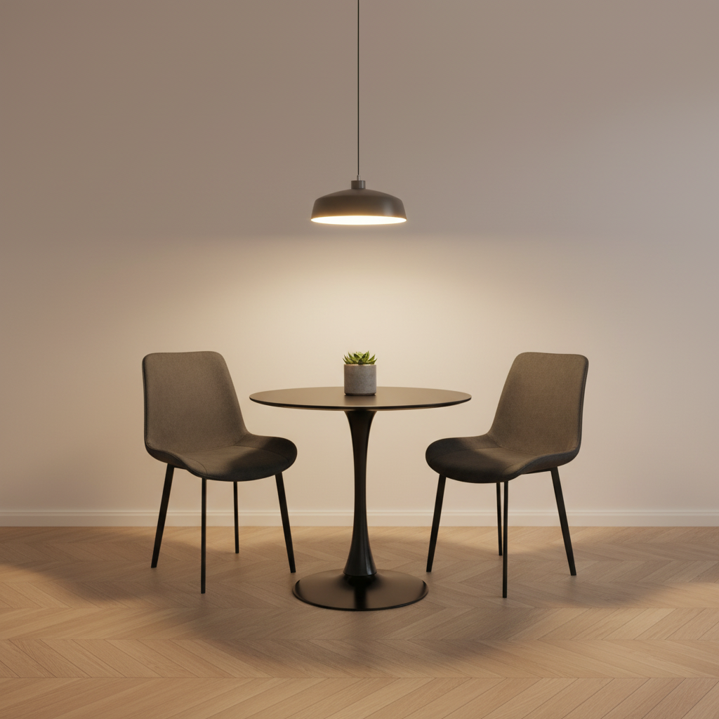Dining Set IH-6055 Black | Modern 6-Seater Dining Table Set UAE