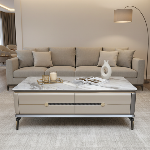 Ceramic Top High Gloss Center Table | IH CT B2-13 | INFINI HOMES UAE
