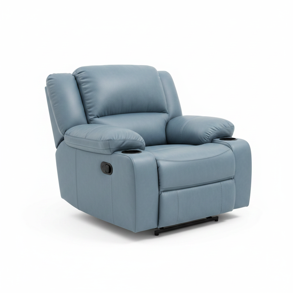 Light Blue Single Recliner Chair IH 225 – Buy Online in UAE | INFINI HOMES