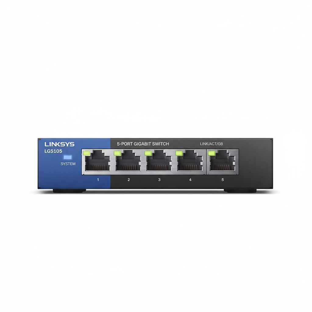 Linksys LGS105 5-Port Gigabit Ethernet Switch UAE | Dubai Abu Dhabi Sharjah Ajman Umm Al Quwain Ras Al Khaimah Fujairah | UAE-Wide Delivery