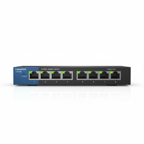 Linksys LGS108 8-Port Gigabit Ethernet Switch UAE | Dubai Abu Dhabi Sharjah Ajman Umm Al Quwain Ras Al Khaimah Fujairah | UAE-Wide Delivery