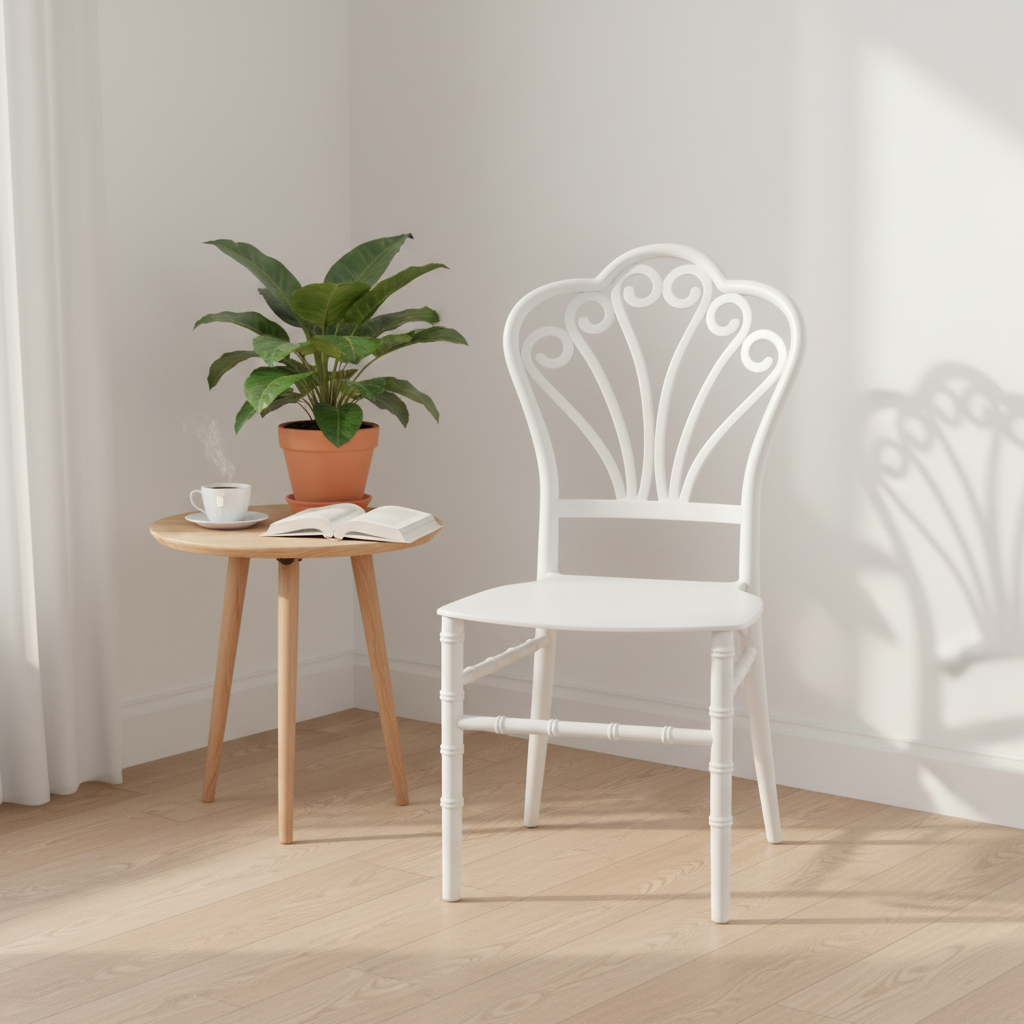 INFINI HOMES Dining Chair IH C13 | White Modern Dining Chair UAE