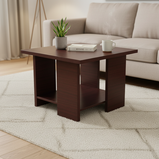 Coffee Table IH 4060 | Mahogany 60×60×45 cm – INFINI HOMES UAE