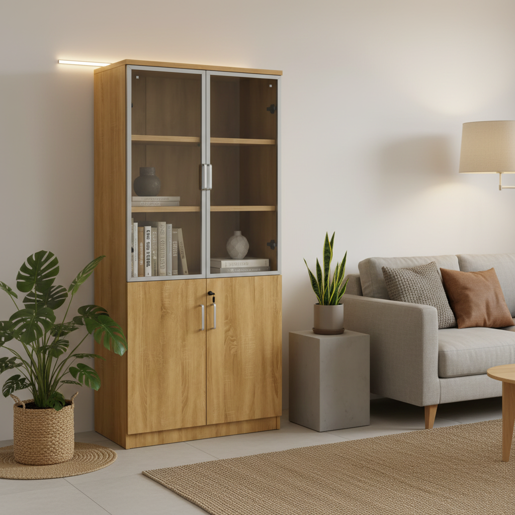 Melamine 2 Door Book Cabinet IH-A2D | Dubai & UAE